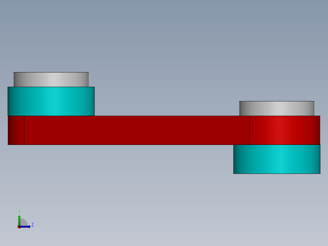 等曲柄和摇杆左视图
