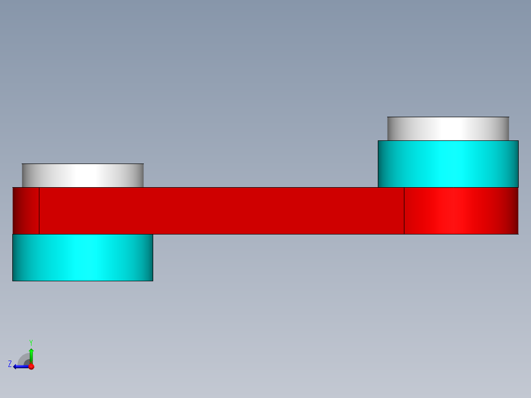 等曲柄和摇杆右视图