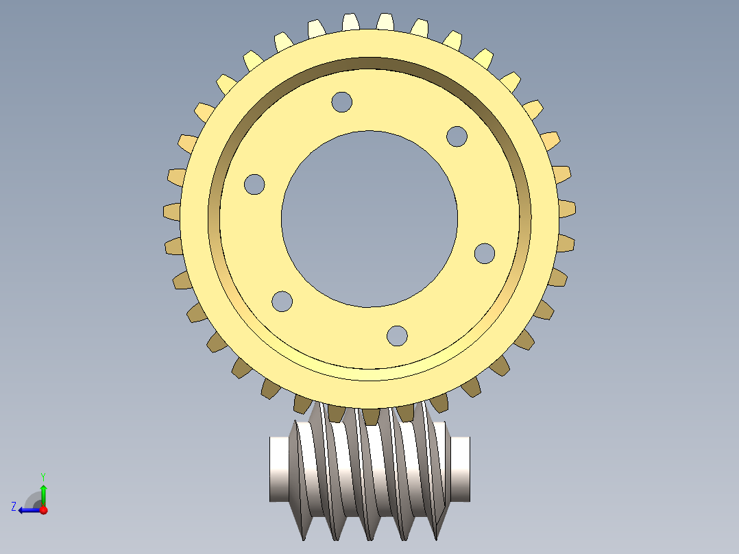 蜗轮蜗杆(34)右视图