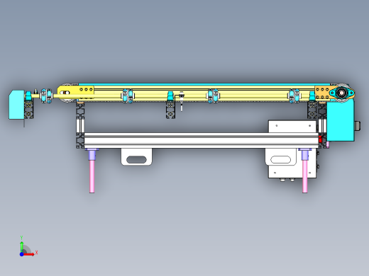 顶升换向输送线设计图前视缩略图