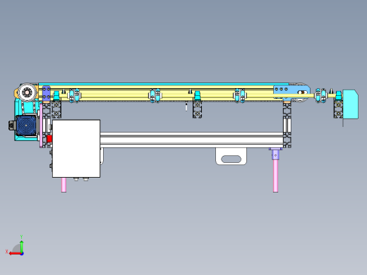 顶升换向输送线设计图后视缩略图