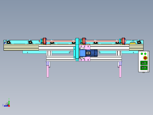 顶升换向输送线设计图右视缩略图