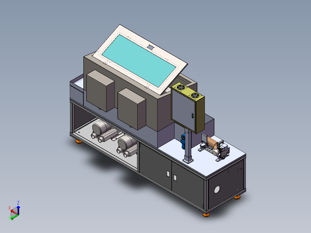 LXYC-BOSS缸套超音波探伤机正等轴测图