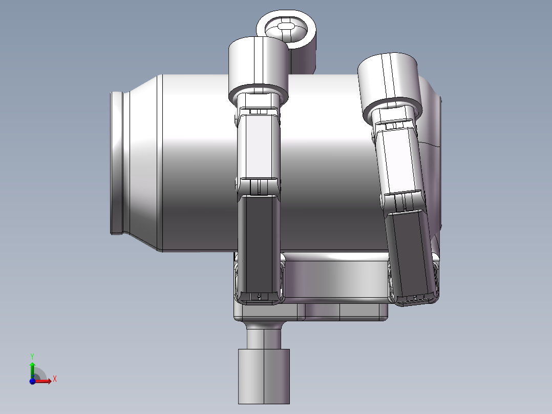 夹爪瓶子抓取手前视图