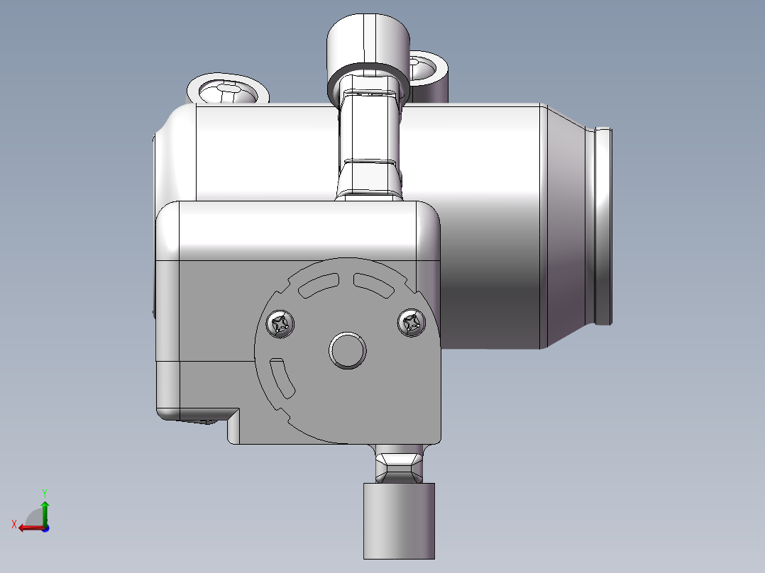 夹爪瓶子抓取手后视图