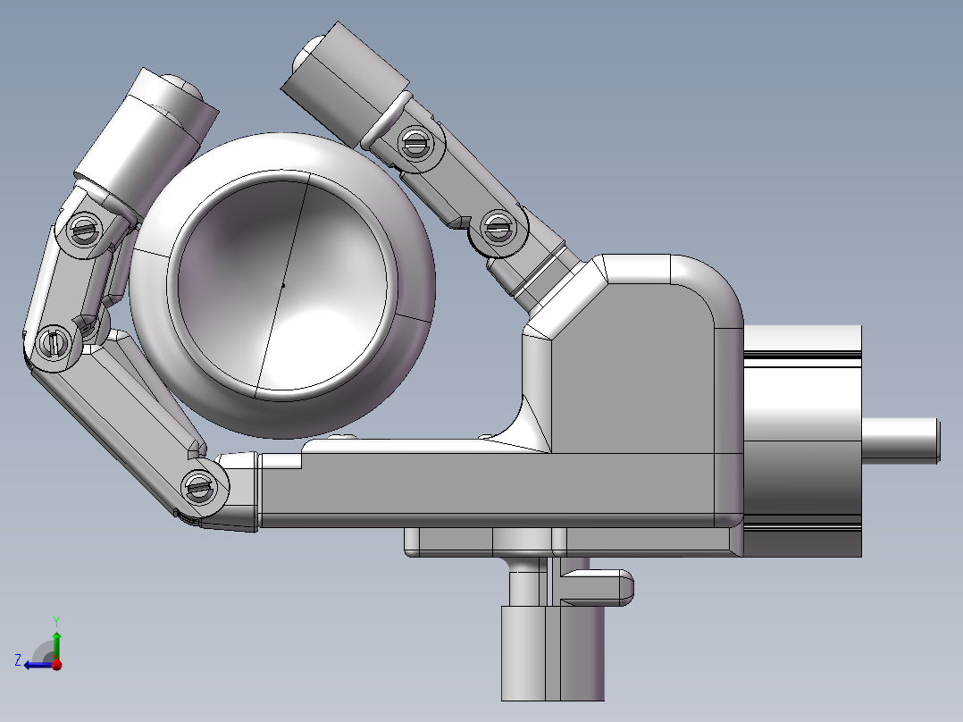 夹爪瓶子抓取手右视图