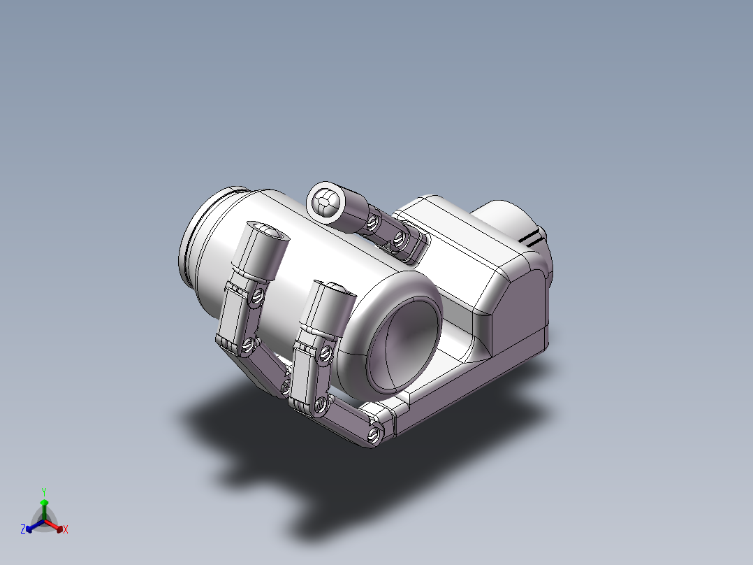 夹爪瓶子抓取手正等轴测图