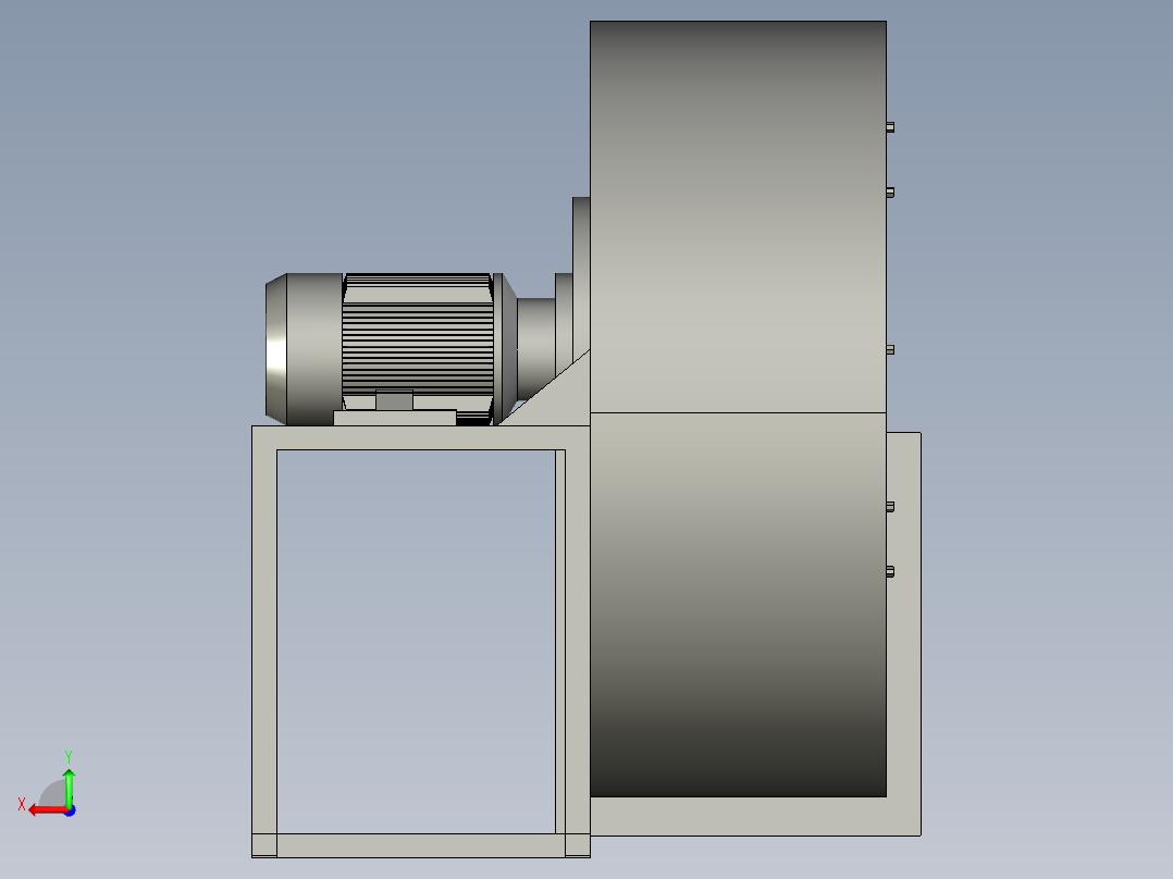 4-72A型离心通风机28A-A后视图