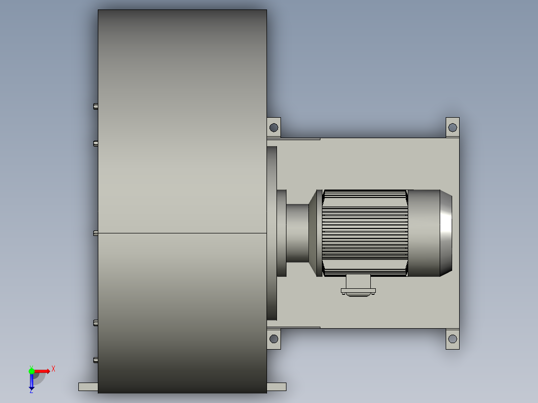 4-72A型离心通风机28A-A俯视图