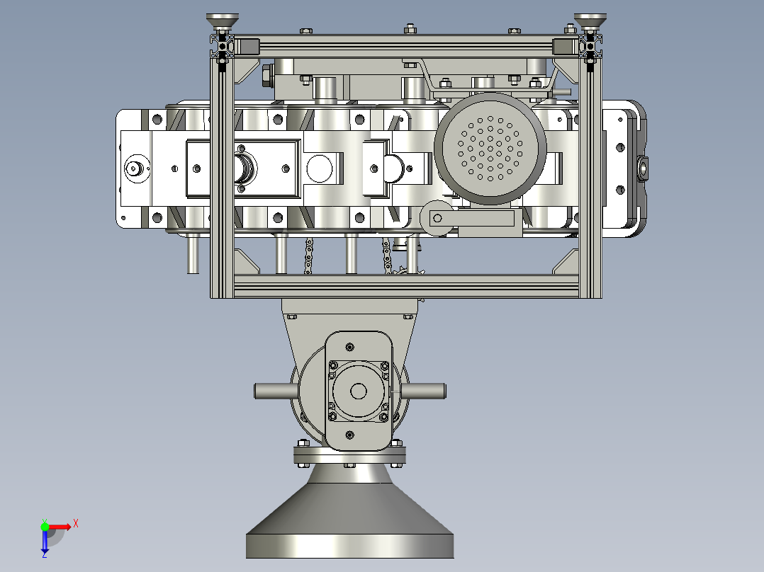饲料化工颗粒造粒机俯视图