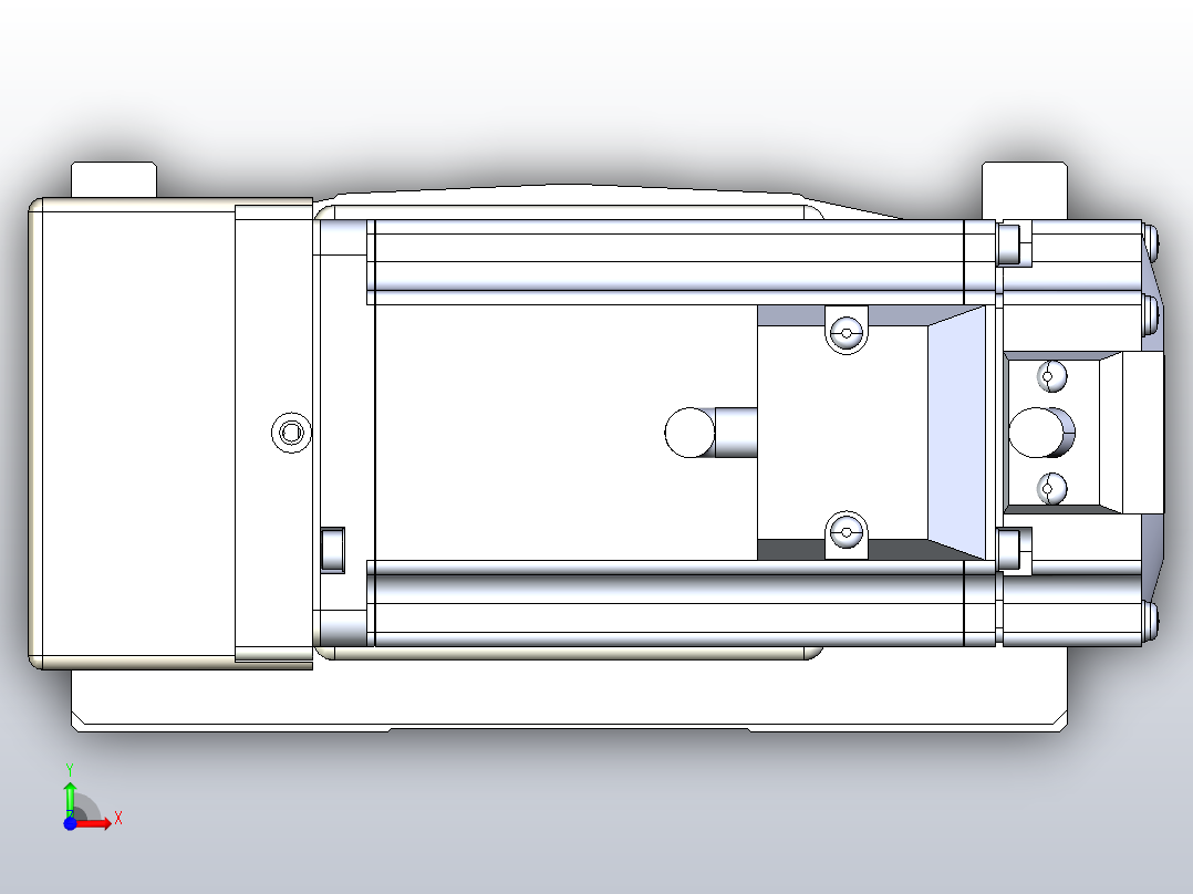 皮带直线轴半封闭可选导轨TPA-HNB-140D-120-L1650-ML-C-P40-N3前视图
