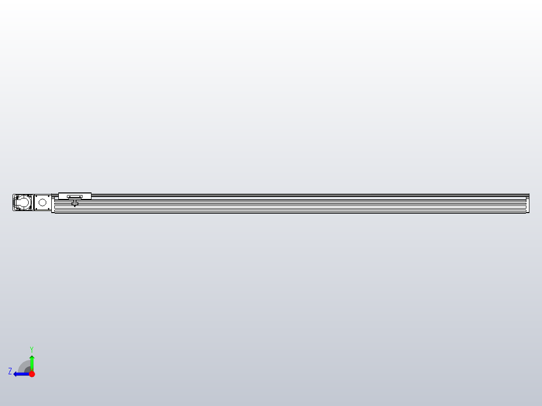 皮带直线轴半封闭可选导轨TPA-HNB-140D-120-L1650-ML-C-P40-N3右视图