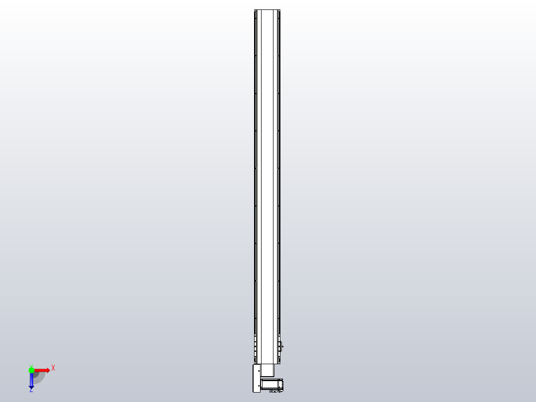 皮带直线轴半封闭可选导轨TPA-HNB-140D-120-L1650-ML-C-P40-N3俯视图