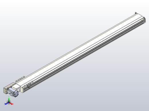 皮带直线轴半封闭可选导轨TPA-HNB-140D-120-L1650-ML-C-P40-N3正等轴测缩略图