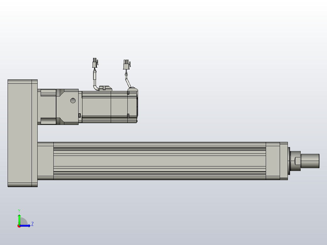 轻载电动缸TPA-ESR80-2510C-L400-MR-FA-W-P75-JX-C3左视图