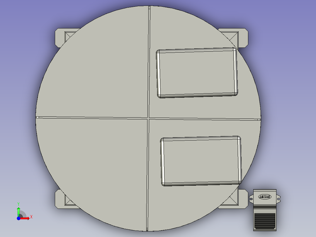 汽车配件加工用旋转工作台前视图