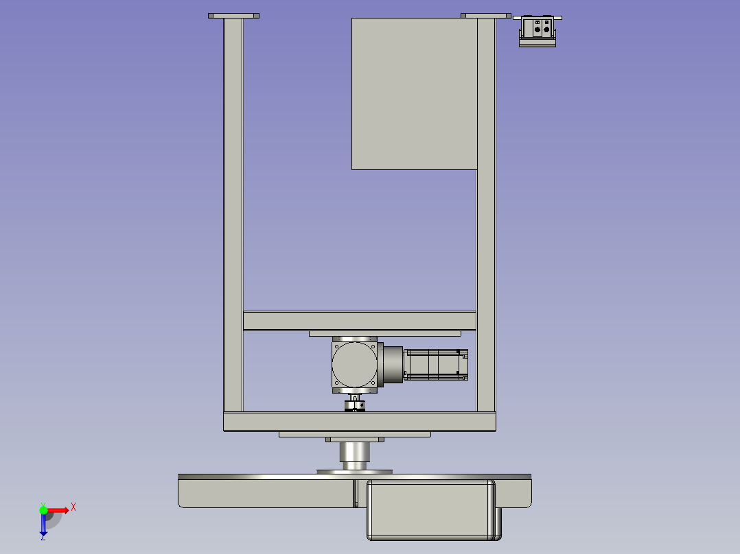汽车配件加工用旋转工作台俯视图