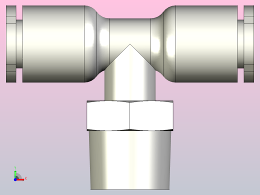 T型外螺纹三通快速接头[KJB6-02]前视缩略图