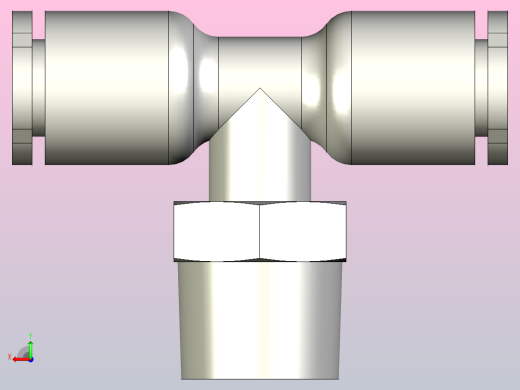 T型外螺纹三通快速接头[KJB6-02]后视缩略图