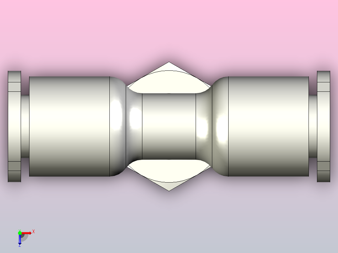 T型外螺纹三通快速接头[KJB6-02]俯视图