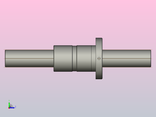 FFZD4005-5滚珠丝杆3D模型左视缩略图