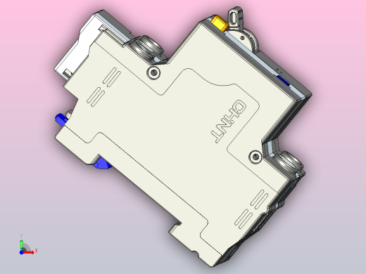 NXBFLE-32 1P&amp;N剩余电流动作断路器三维模型202202前视缩略图