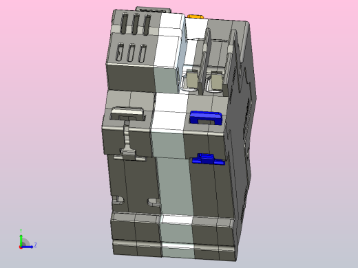 NXBFLE-32 1P&amp;N剩余电流动作断路器三维模型202202左视缩略图