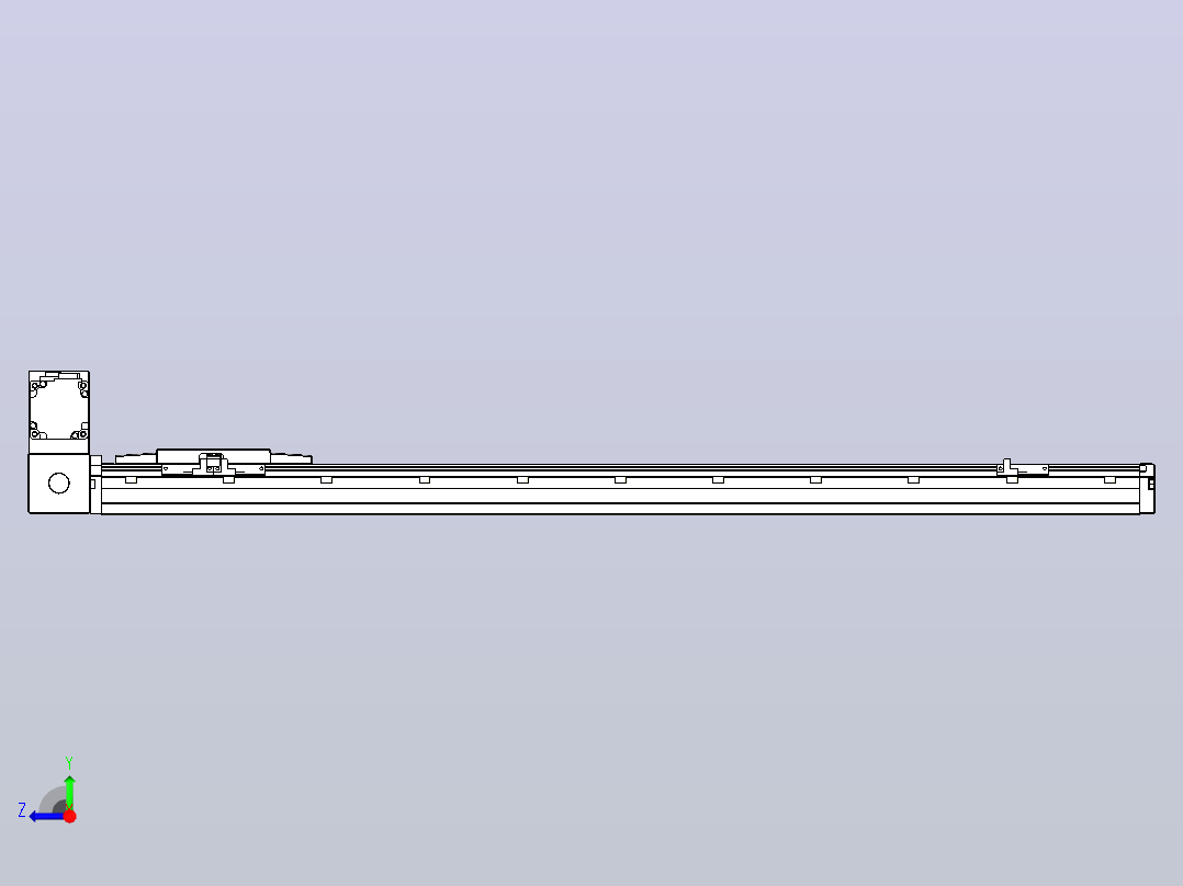 机器人皮带驱动直线轴TPA-GCB-120-P70-L800-LU-M20-N3右视图