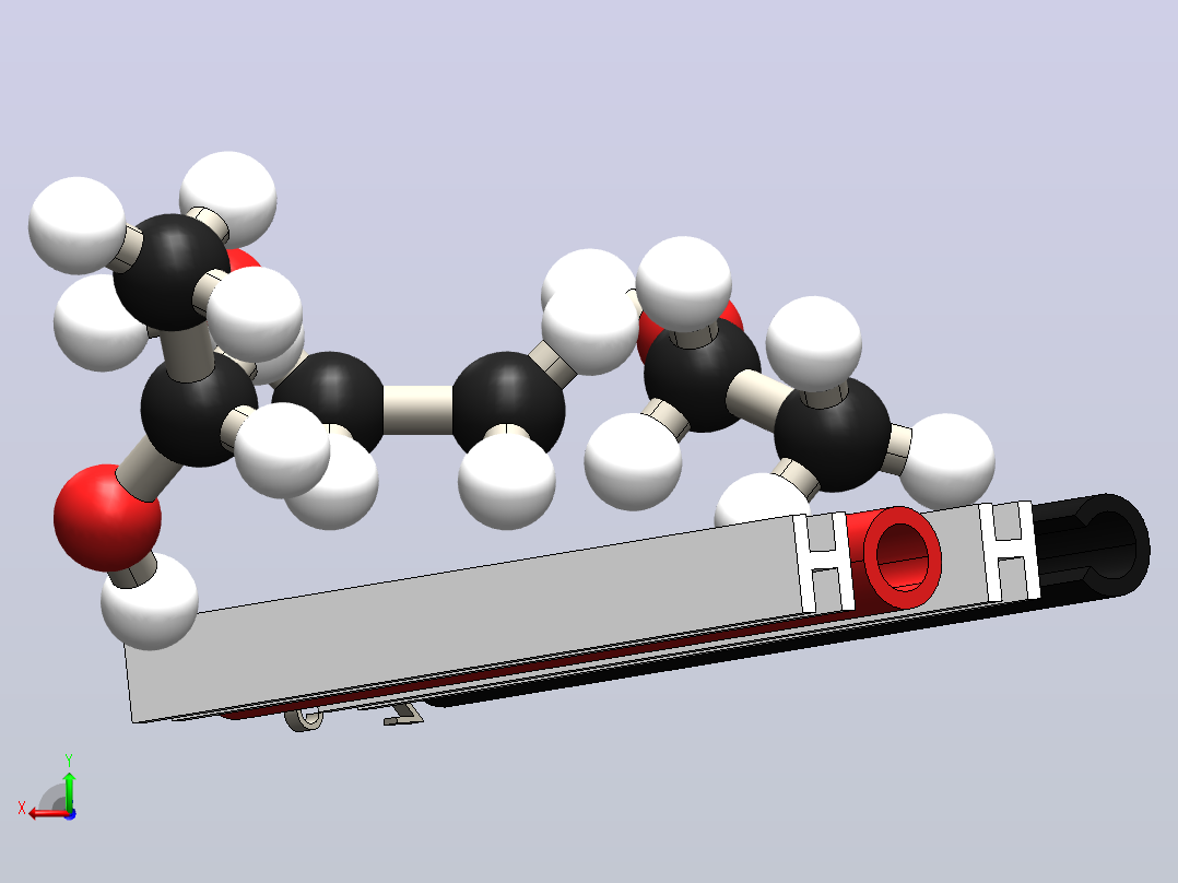 C2H5OH分子后视图