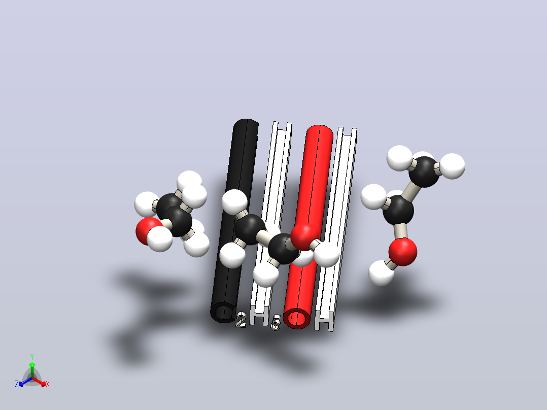 C2H5OH分子正等轴测图