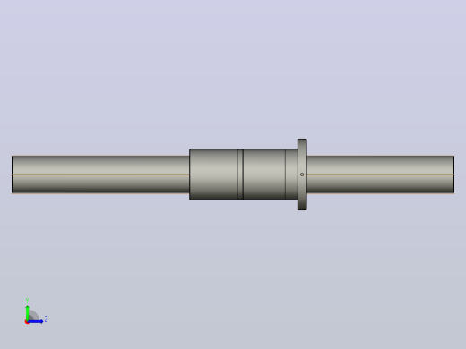 FFZD12020-7滚珠丝杆3D模型左视缩略图