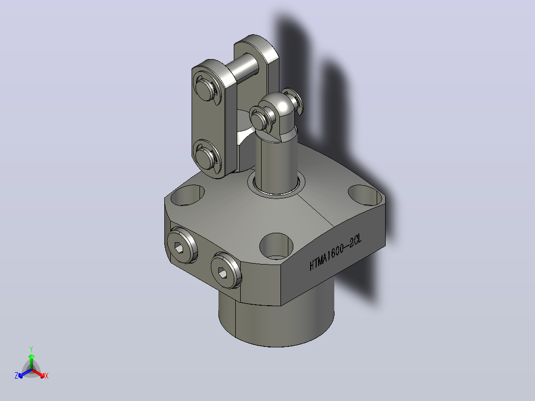 HTMA1600-2CL油压复动杠杆式夹紧器主视图