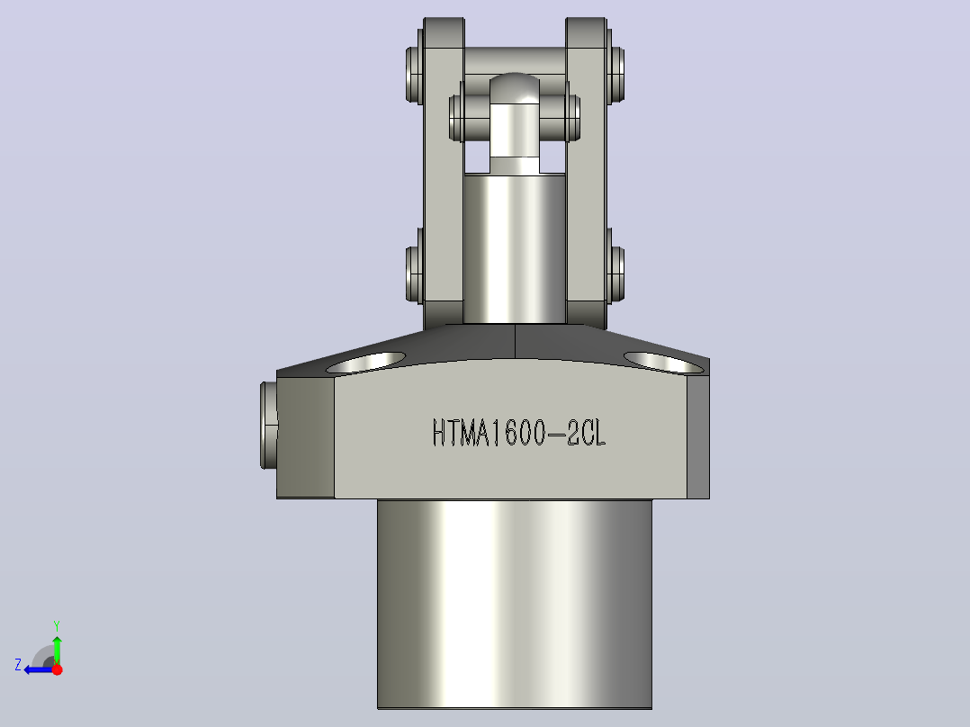 HTMA1600-2CL油压复动杠杆式夹紧器右视图