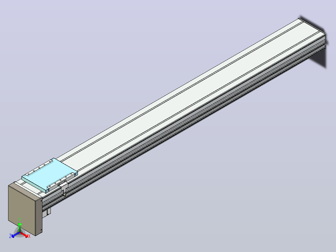 滚珠丝杠直线轴带导轨全封闭TPA-HCR-202D-2510C-L1800-MP-C-P75-N3主视图
