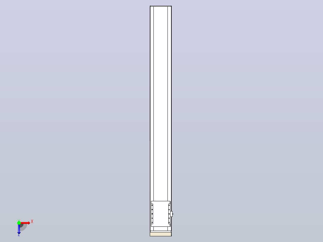 滚珠丝杠直线轴带导轨全封闭TPA-HCR-202D-2510C-L1800-MP-C-P75-N3俯视图