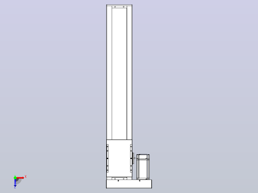 滚珠丝杠直线轴带导轨全封闭TPA-HCR-120D-1610C-L600-MR-Y-P40-N3俯视图