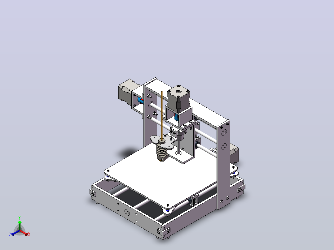 3轴3D打印机正等轴测图