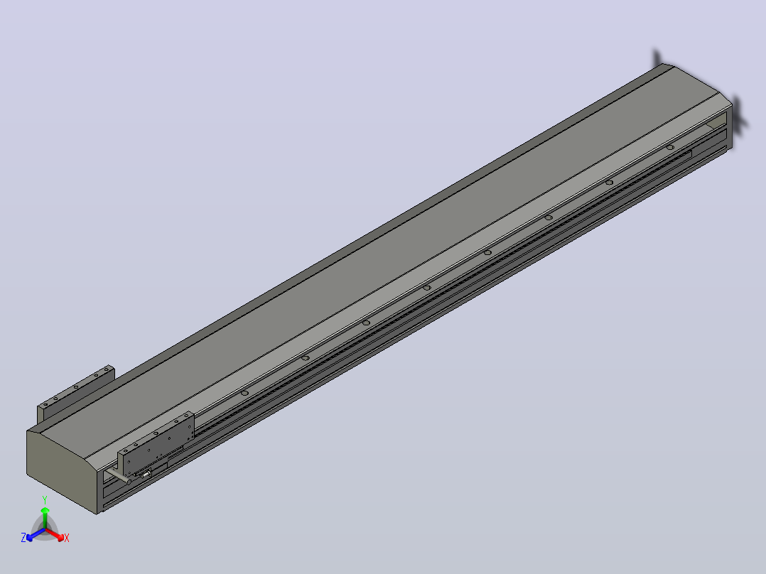 直驱直线电机轴TPA-LNP-140D-P11-L1020-C-1-3-C-10-N3(磁栅尺)正等轴测图