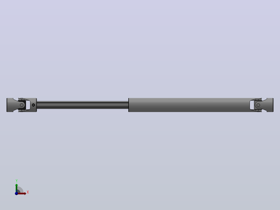 万向联轴器WSP05-PB-Y14-Y14-400／650WSP型可伸缩小型十字轴万向联轴器前视图