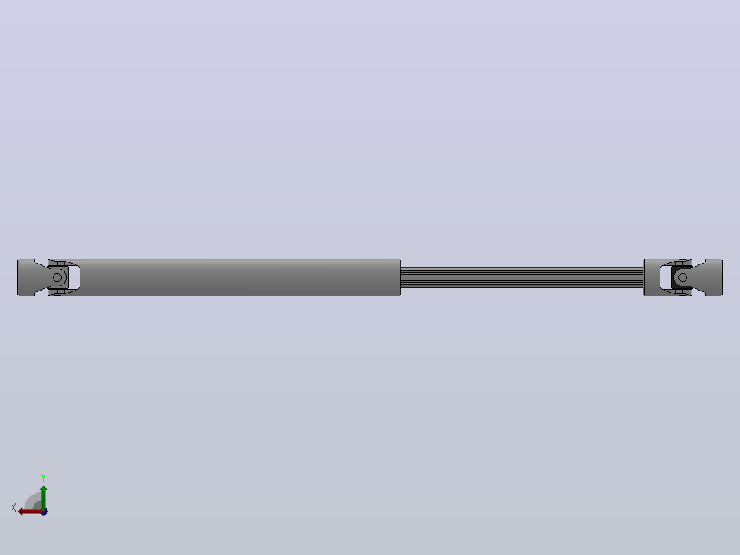 万向联轴器WSP05-PB-Y14-Y14-400／650WSP型可伸缩小型十字轴万向联轴器后视图
