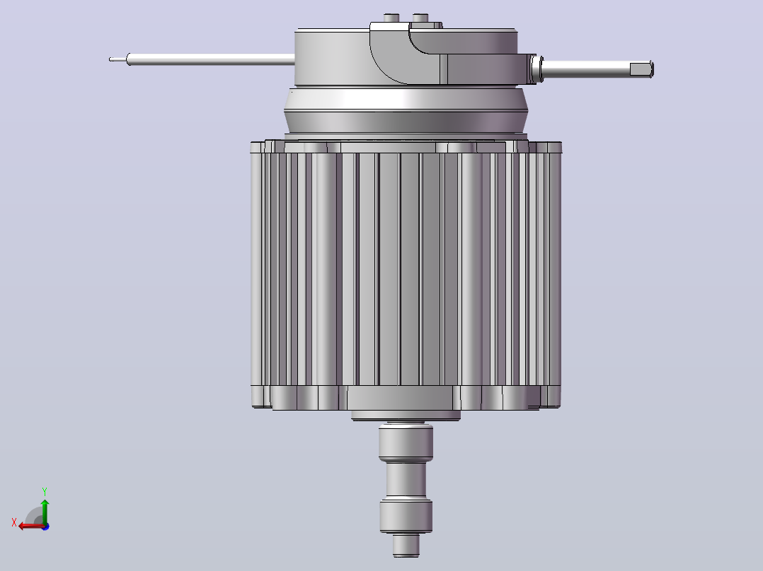 48V1200W直流电机带电磁刹车后视图