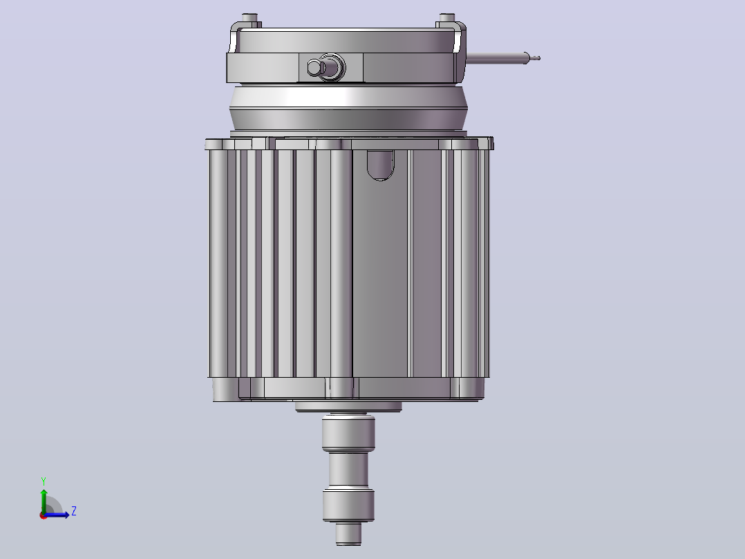 48V1200W直流电机带电磁刹车左视图
