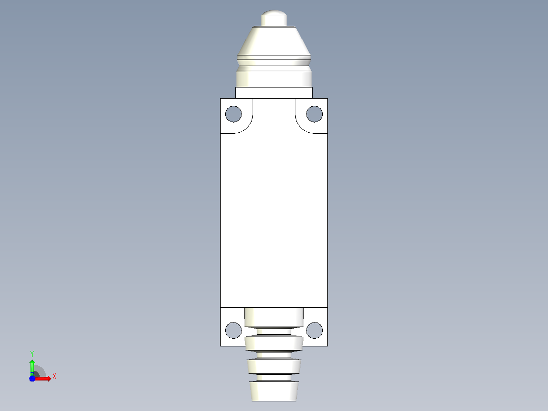 D4V-8111Z 欧姆龙柱塞型限位开关前视图