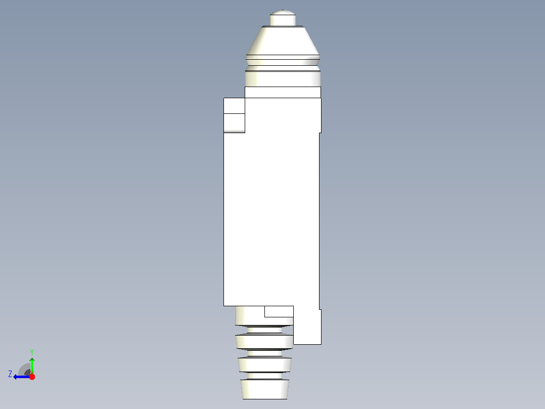 D4V-8111Z 欧姆龙柱塞型限位开关右视图