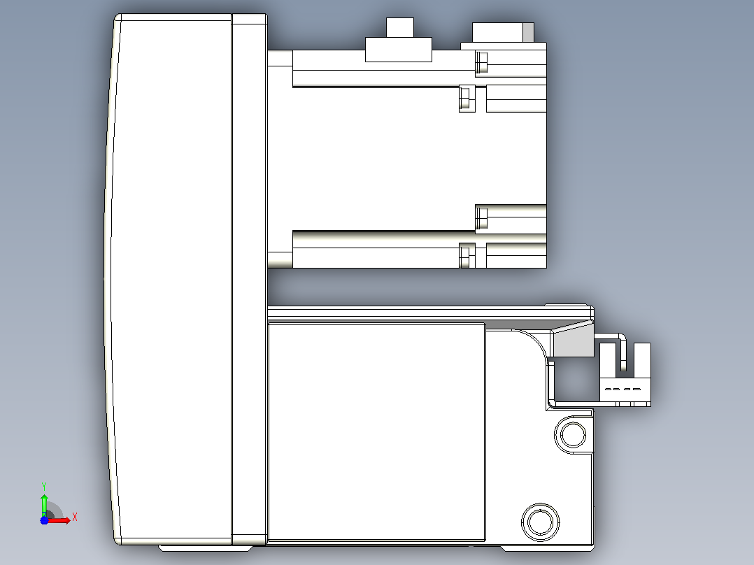 皮带直线轴双滑块型TPA-GCBS-120-P70-L400-LU-M20-N3前视图