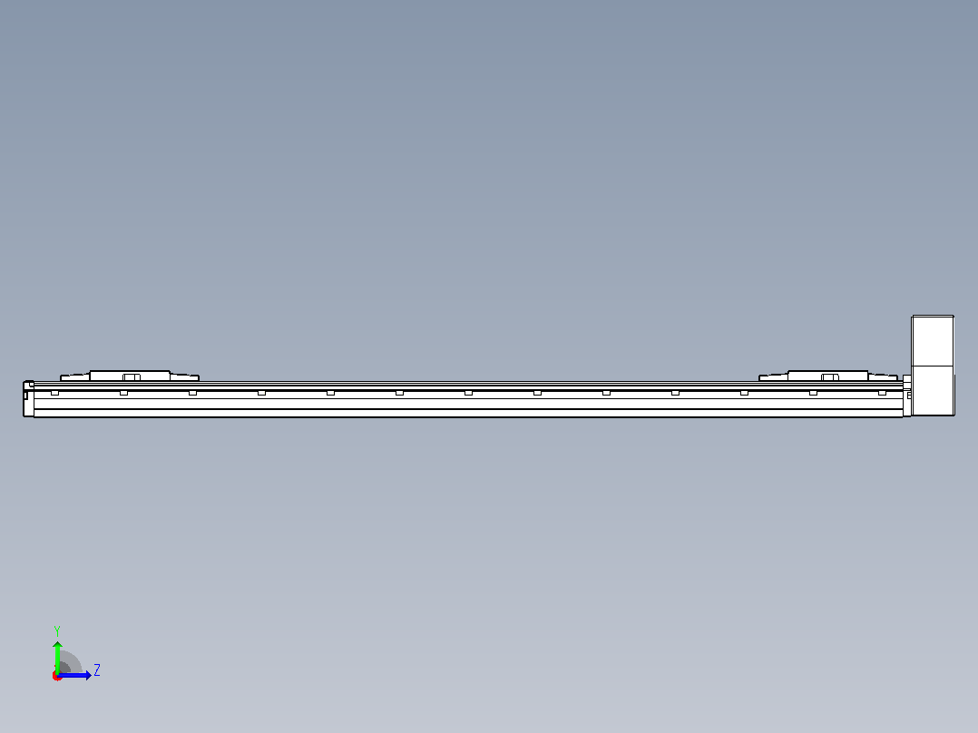 皮带直线轴双滑块型TPA-GCBS-120-P70-L400-LU-M20-N3左视图