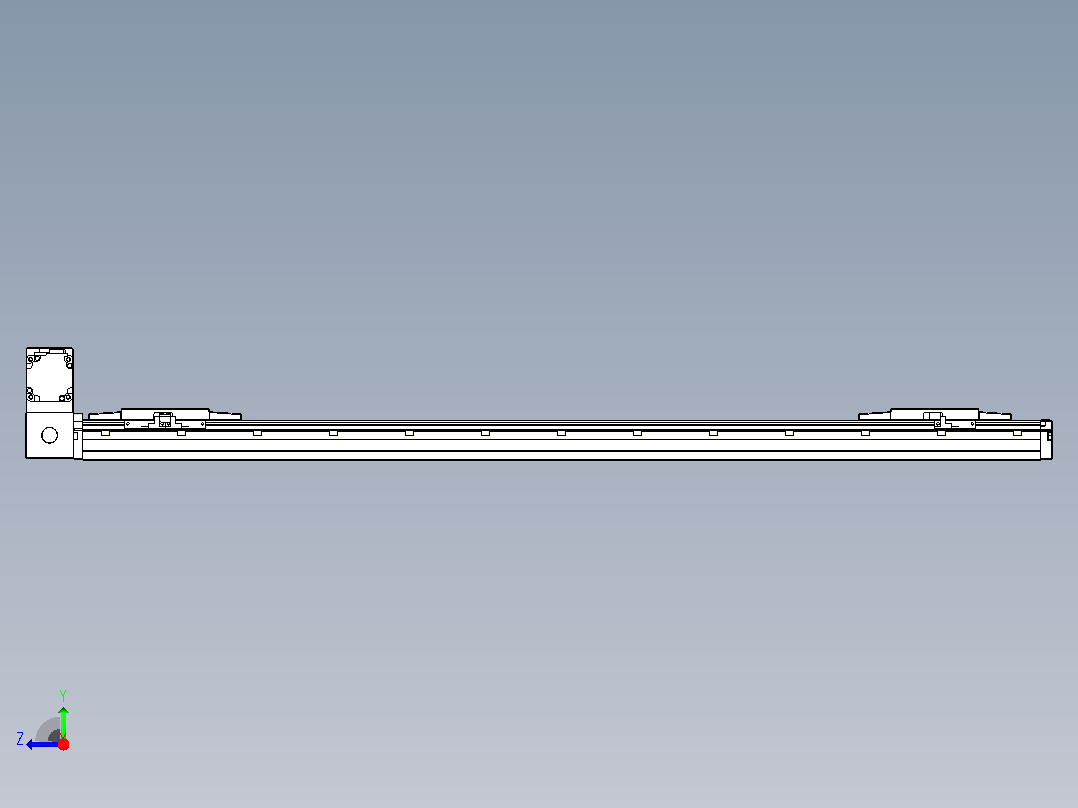 皮带直线轴双滑块型TPA-GCBS-120-P70-L400-LU-M20-N3右视图