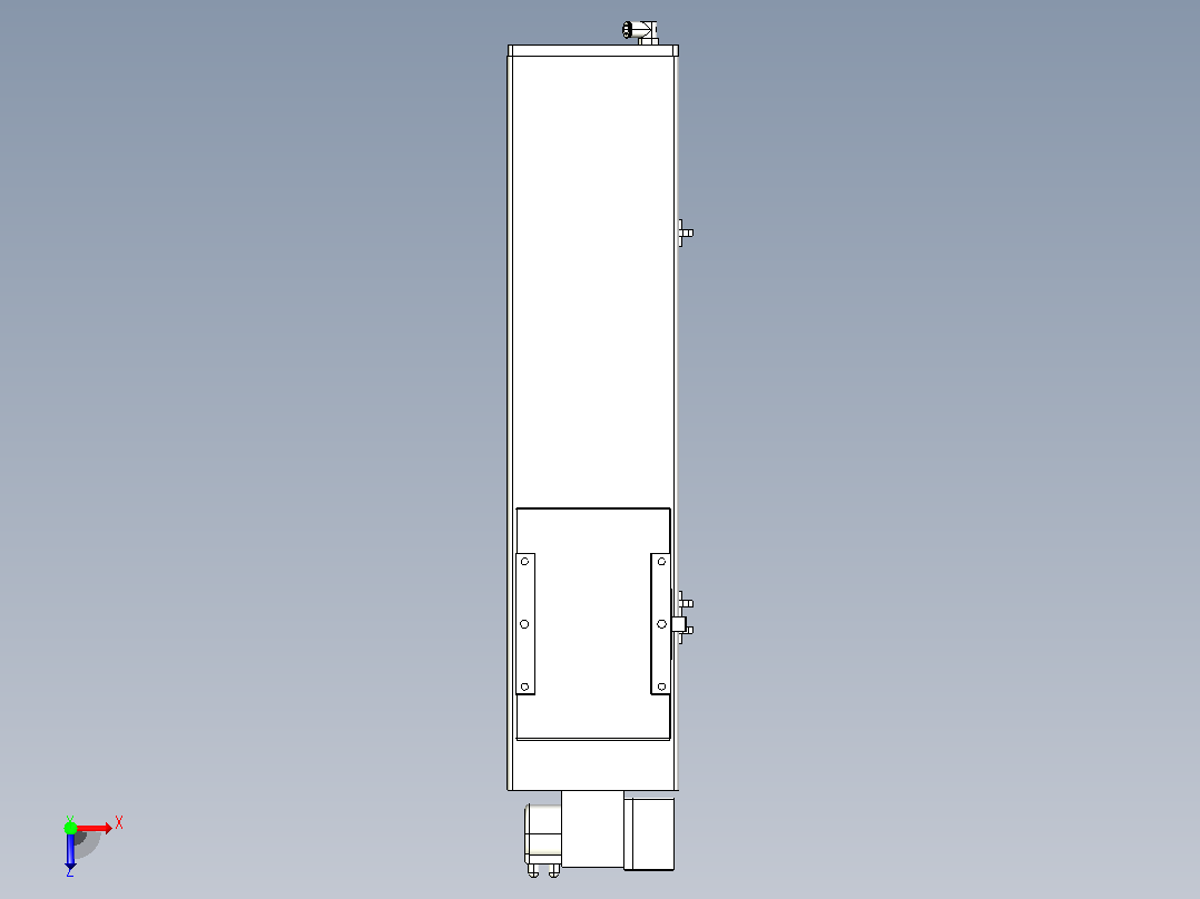 MCB17无尘皮带滑台[MCB17-L40-400-RD-P40-C3]俯视图