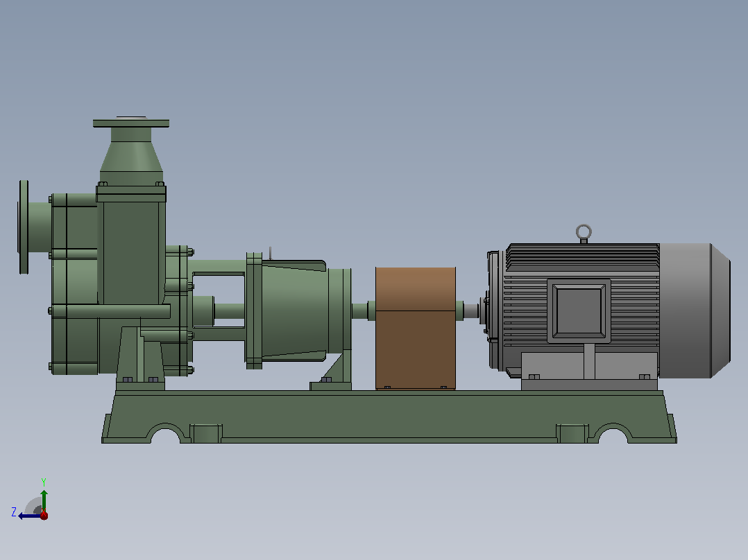 FZB型氟塑料合金自吸泵[65FZB-45L]右视图