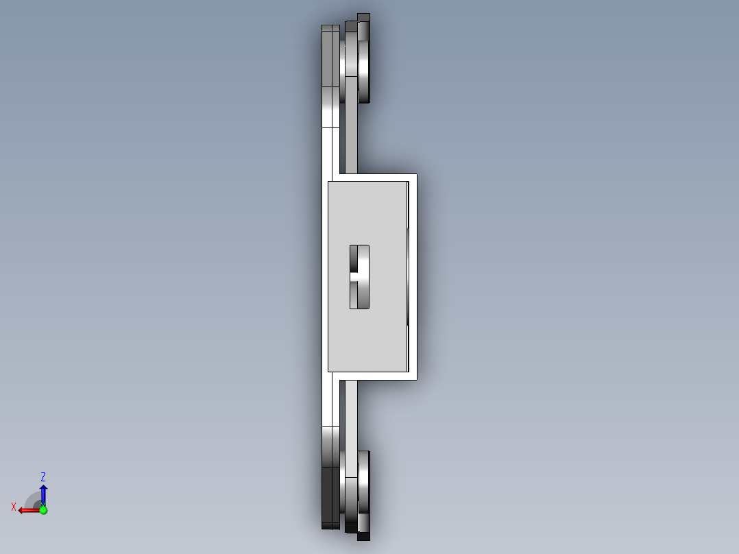 配电盘门用链条机构后视图